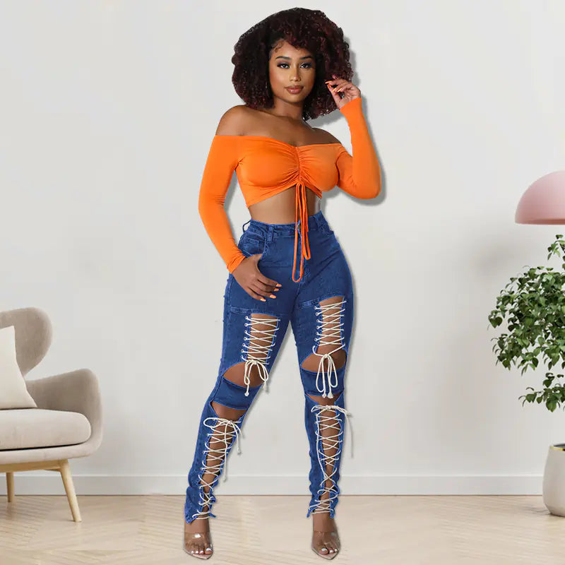 Tanya Rope Detail Jeans