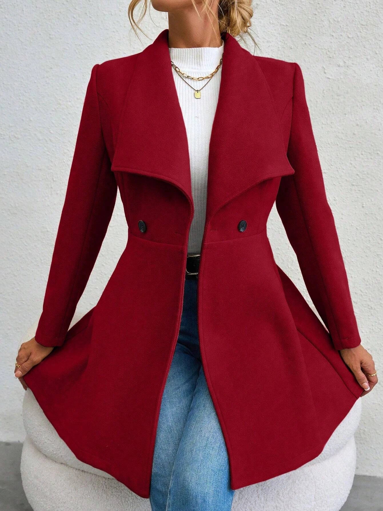 Maia Lapel Collar Coat