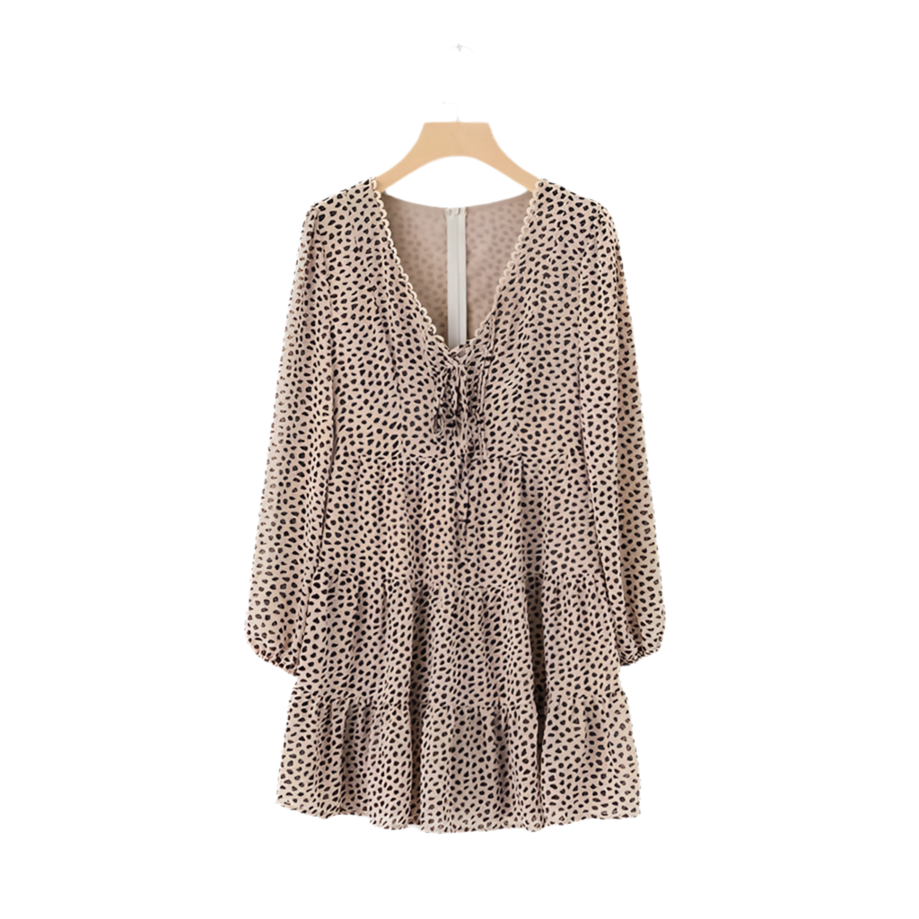 Lina Leopard Chiffon Dress