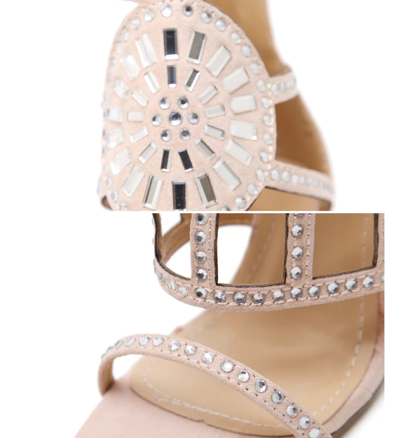 Mabel Gladiator Crystal Heels