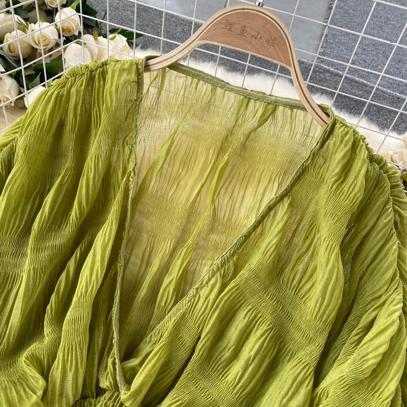 Frida V-Neck Chiffon Blouse