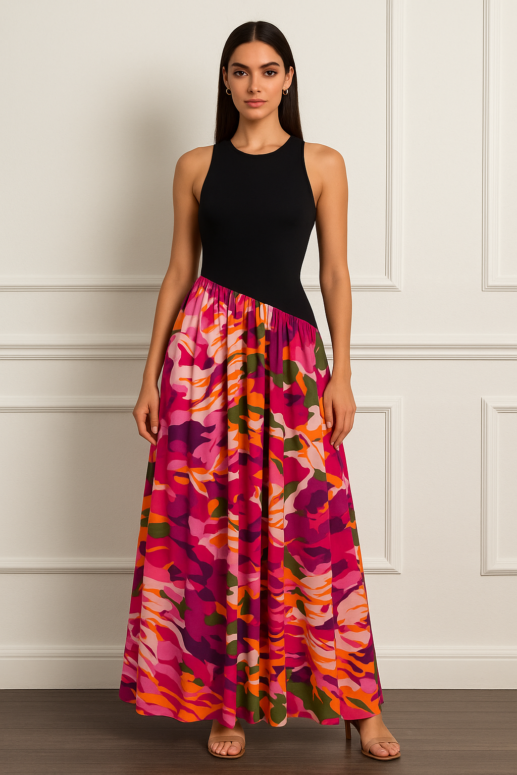 Kalea Color Splash Maxi Dress