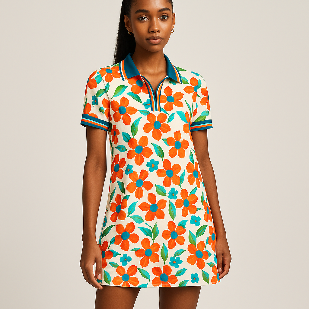 Daisy Bloom Polo Dress