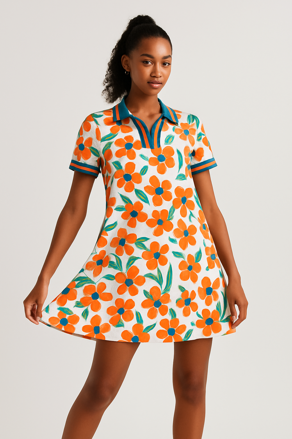 Daisy Bloom Polo Dress
