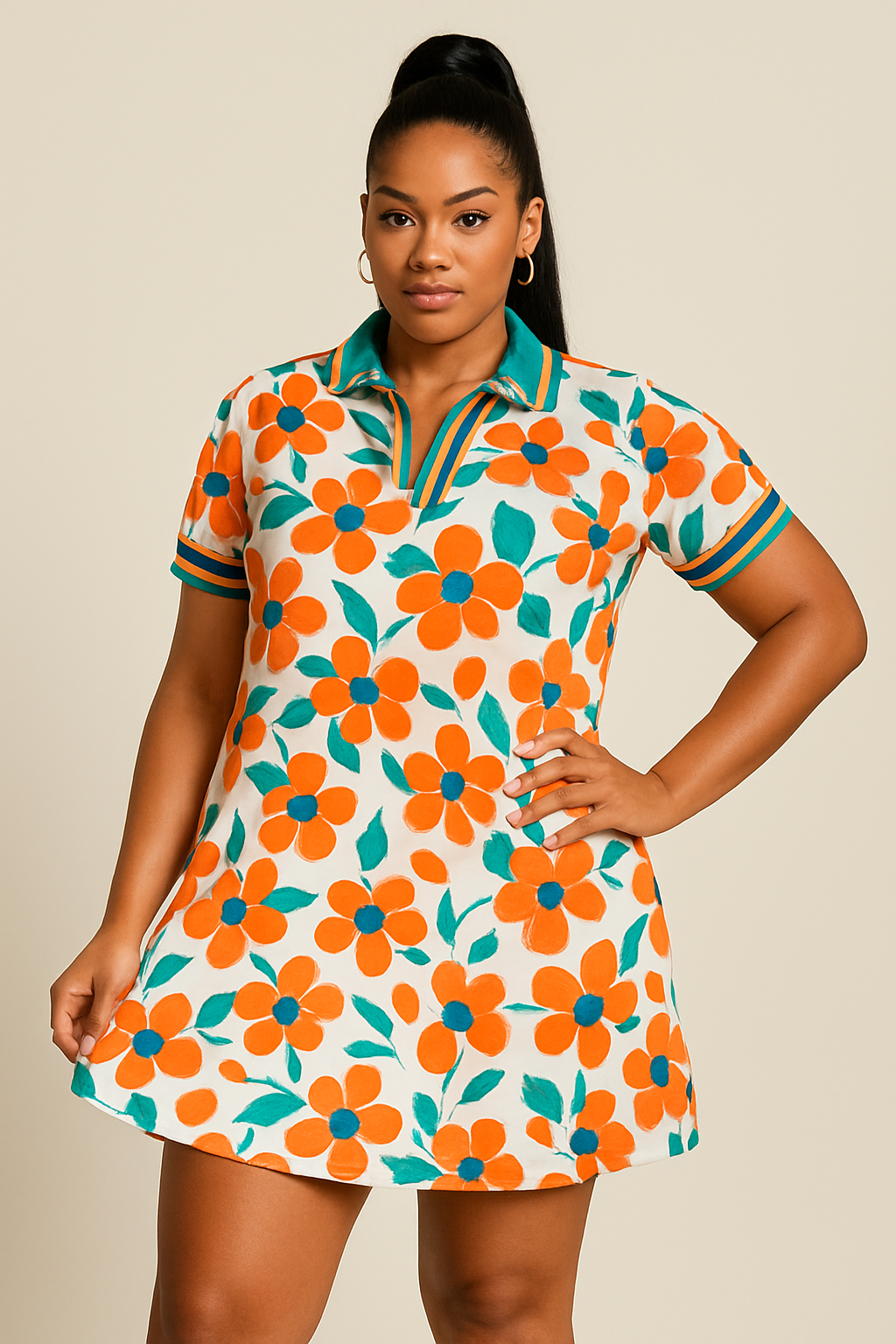 Daisy Bloom Polo Dress
