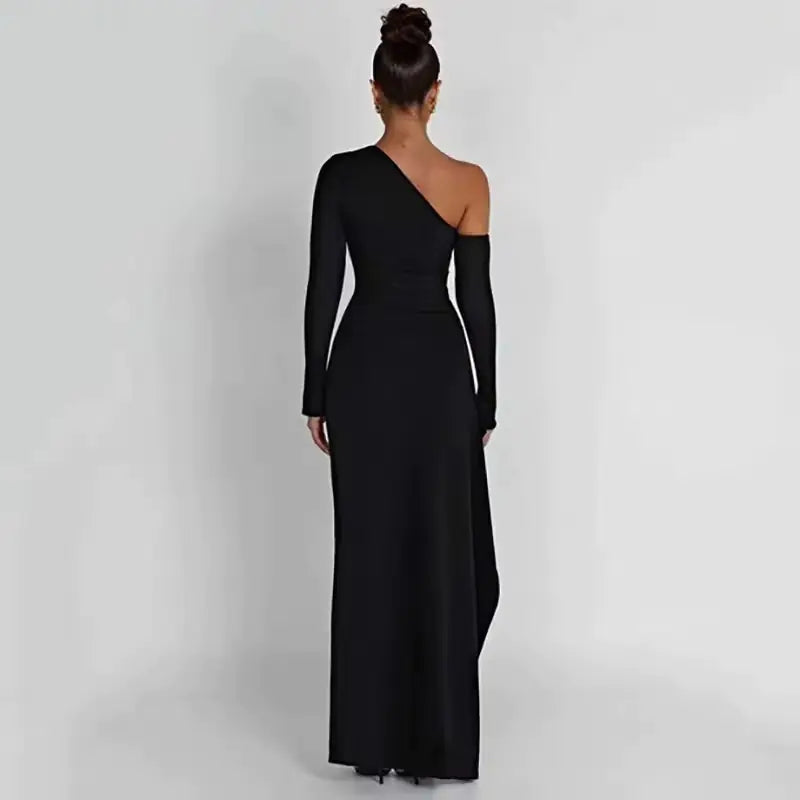 Naomi Slant Off-Shoulder Dress