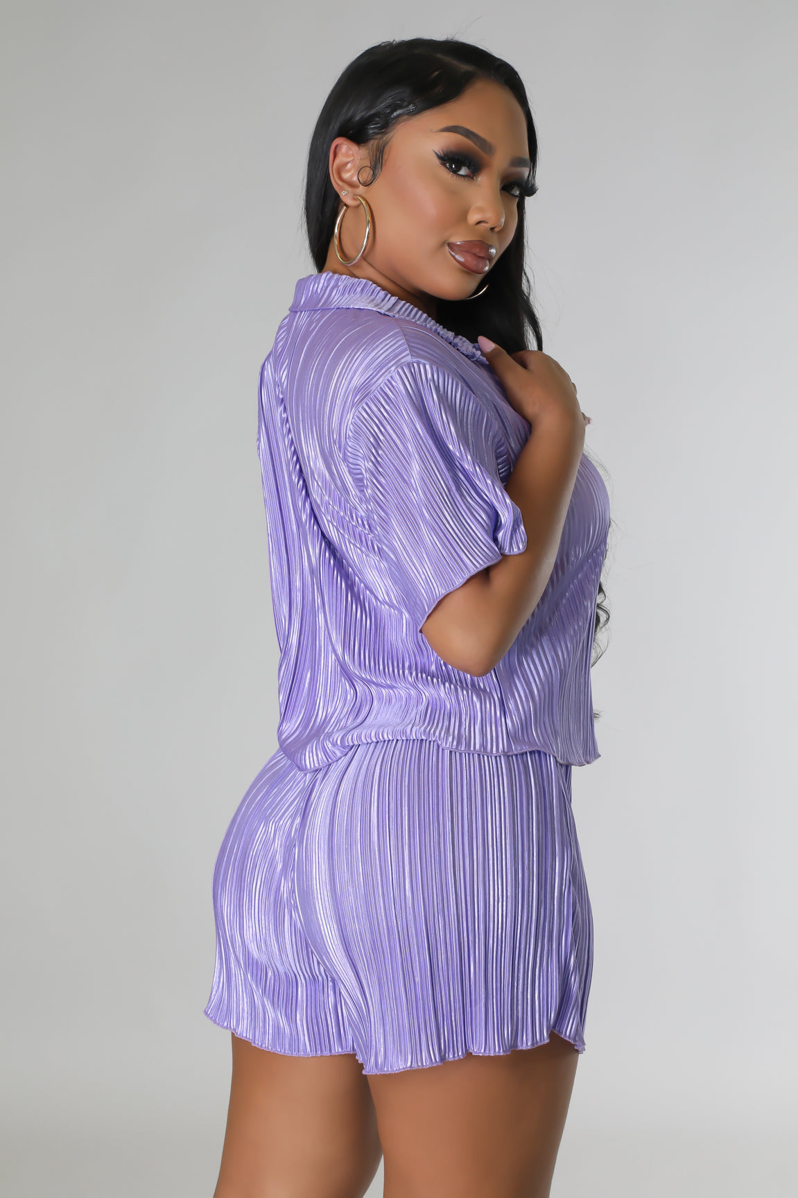 Luxe Pleated Two-Piece Lounge Set – Multiple Colors