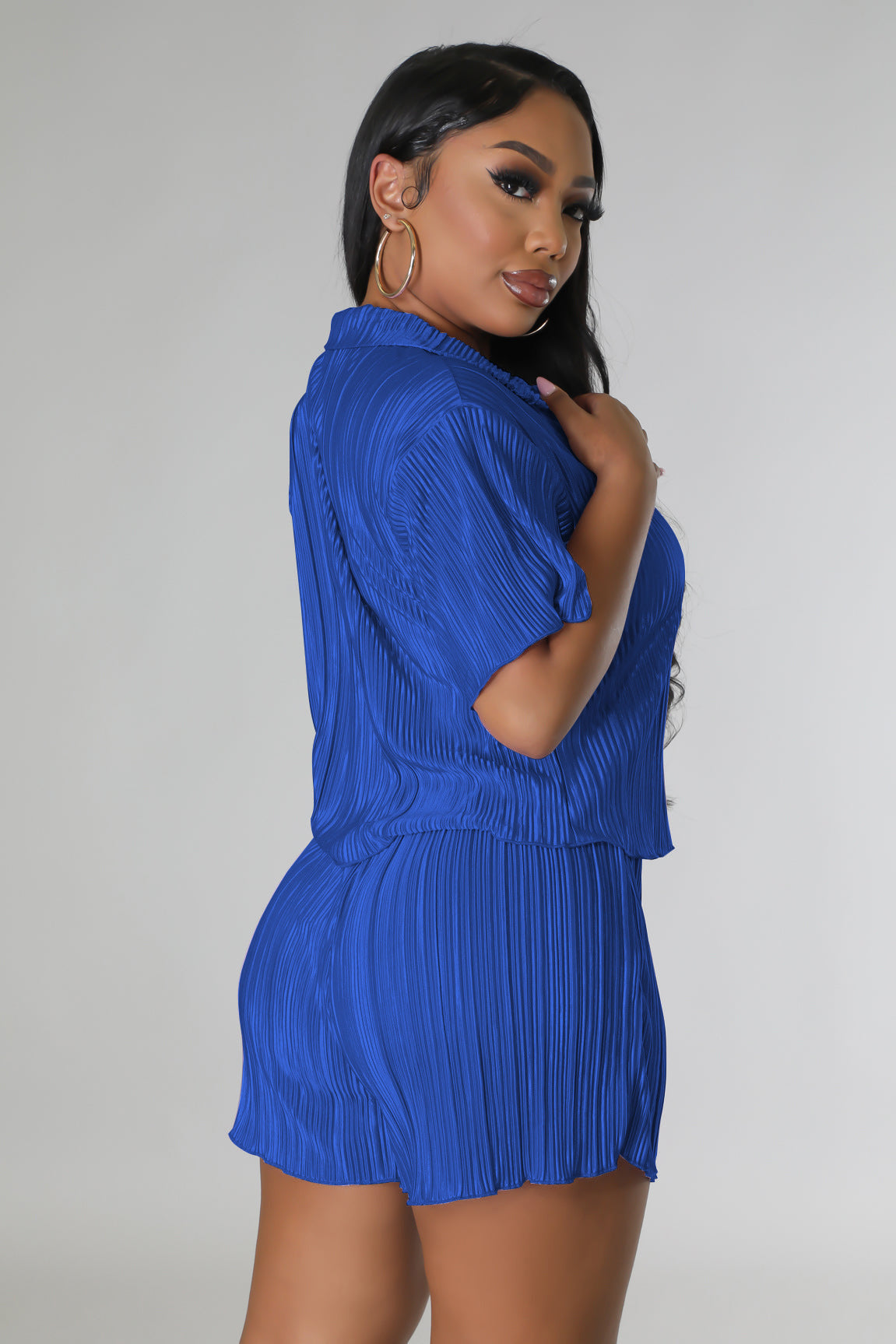 Luxe Pleated Two-Piece Lounge Set – Multiple Colors
