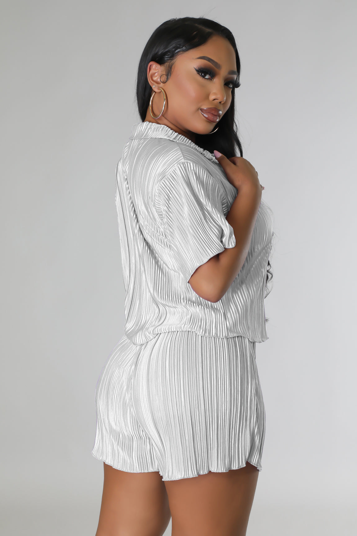 Luxe Pleated Two-Piece Lounge Set – Multiple Colors