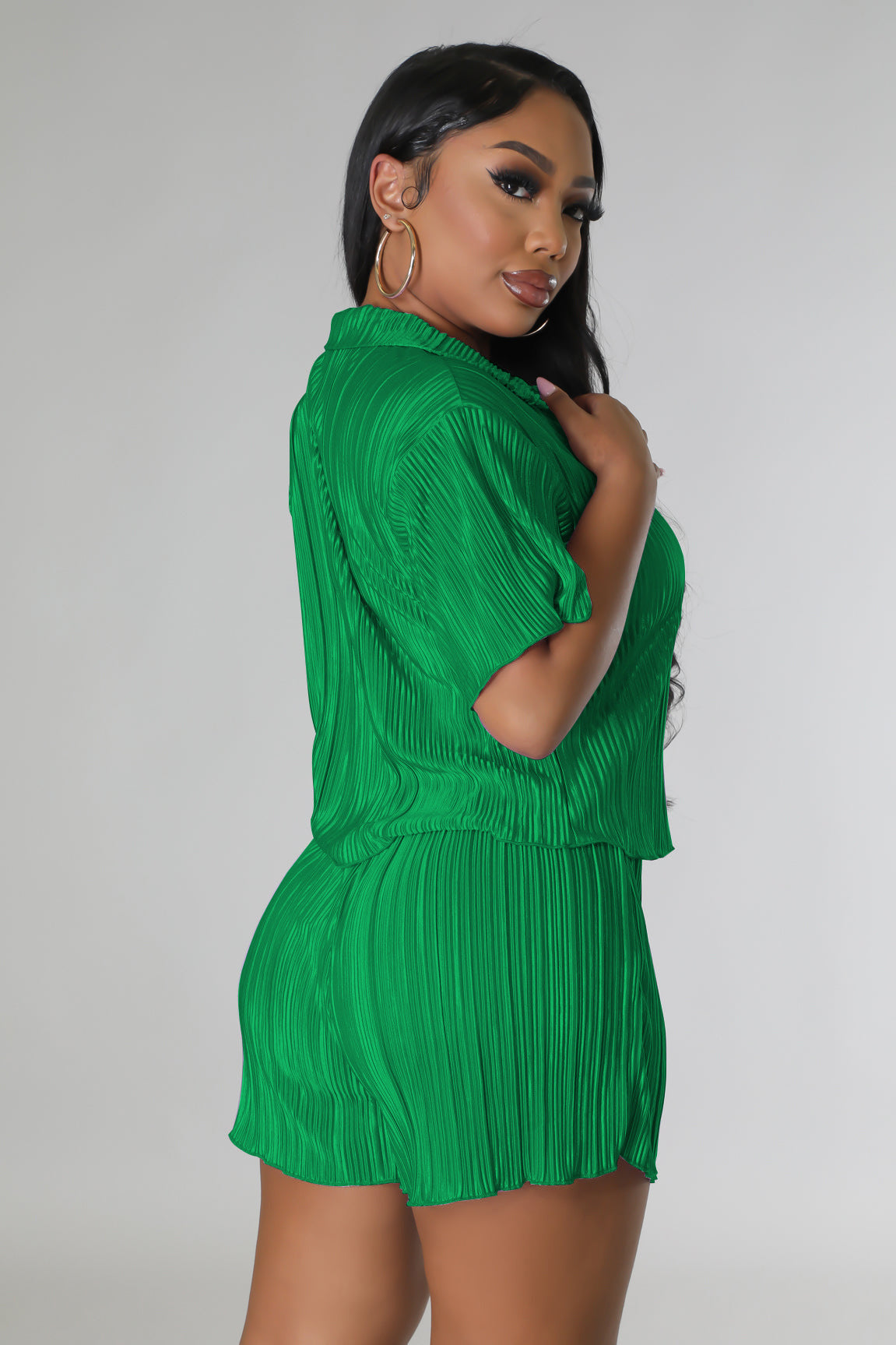 Luxe Pleated Two-Piece Lounge Set – Multiple Colors