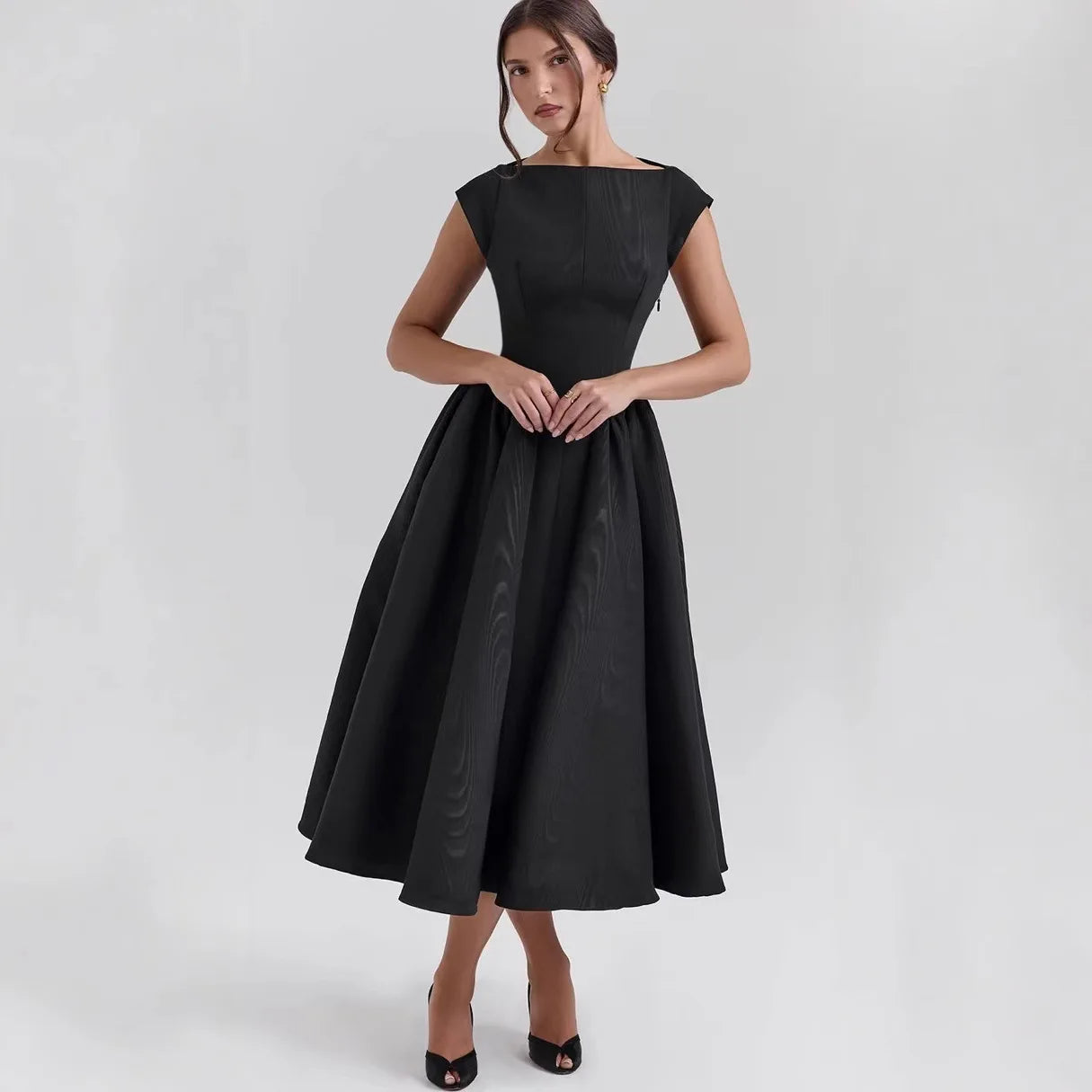 Vienna Midi Dress - Black