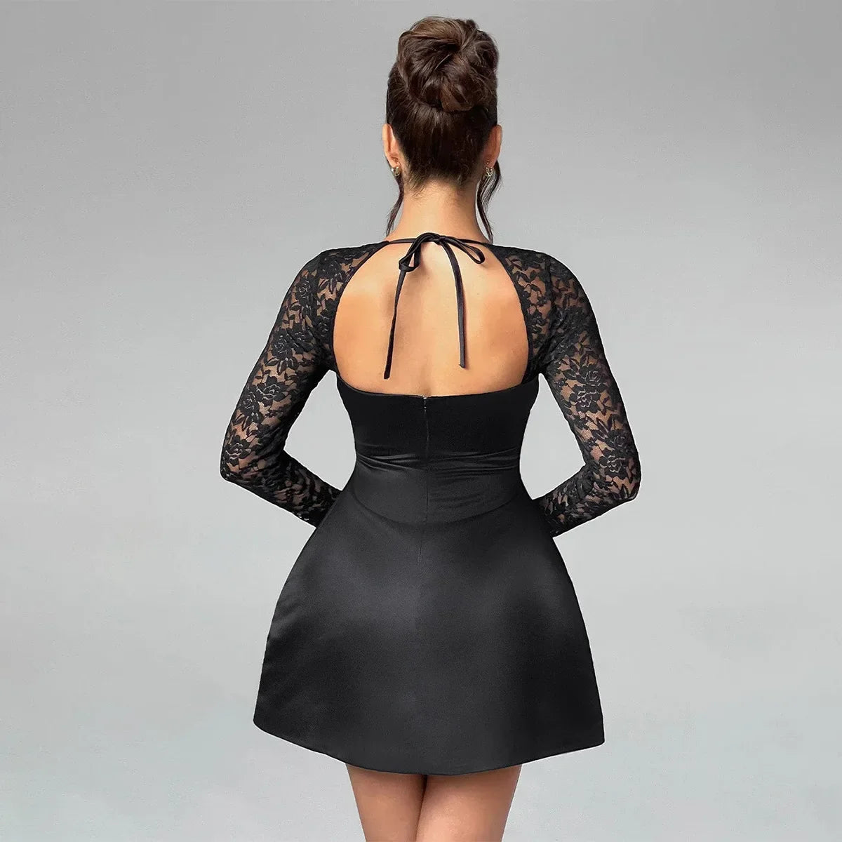 Celestine Mini Dress – Black
