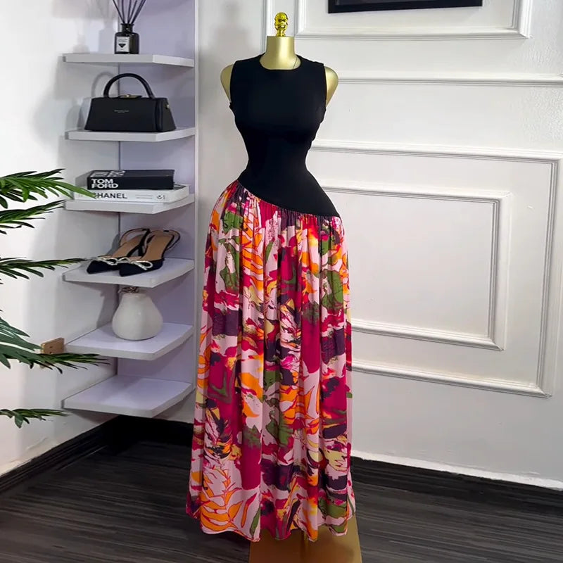 Kalea Color Splash Maxi Dress