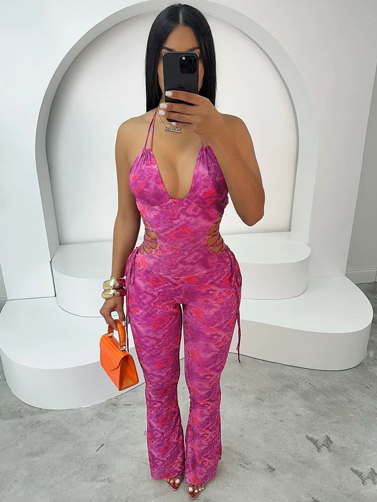 Flora Backless Jumpsuit