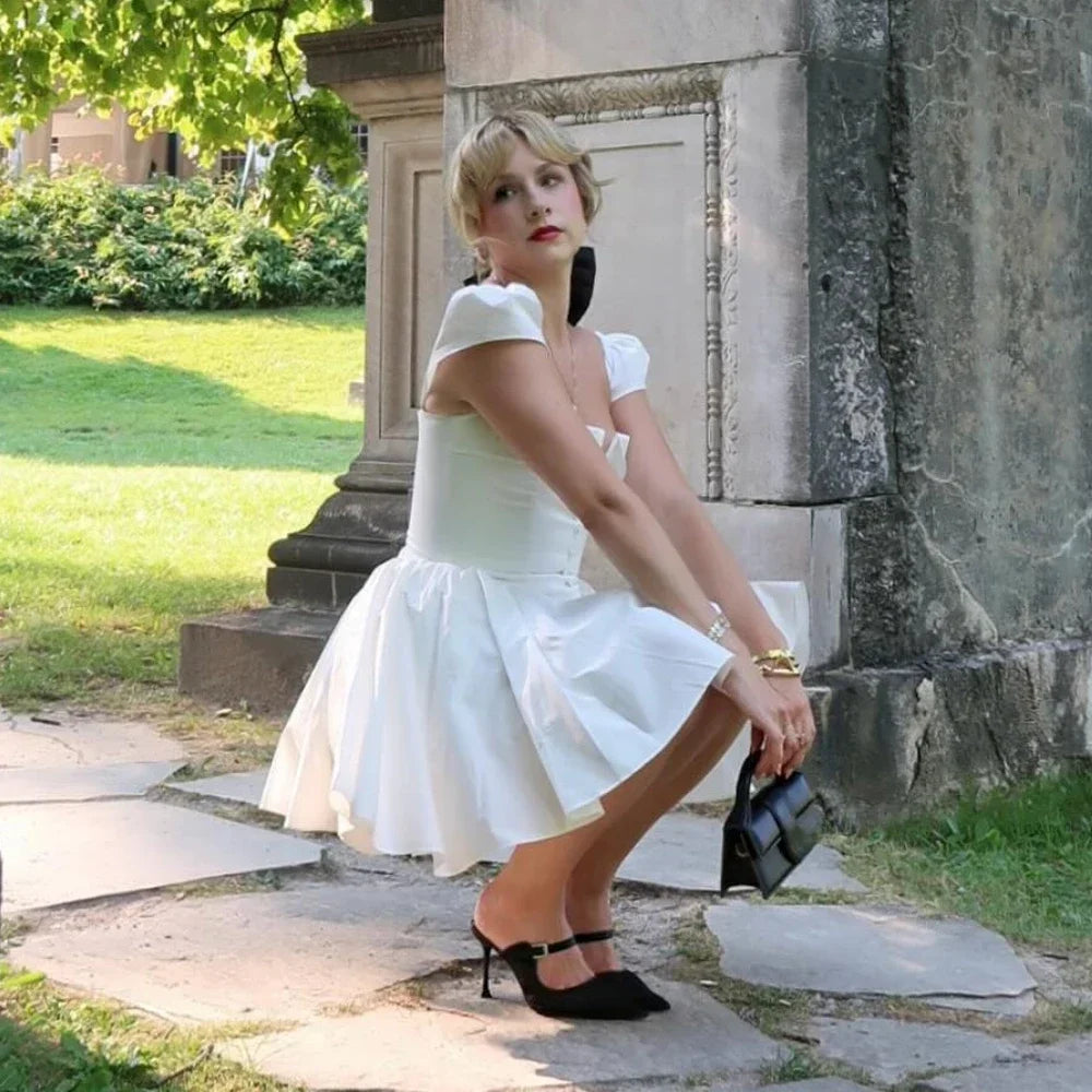 Delphine Mini Dress - Ivory