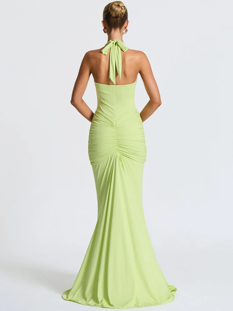 Verona Maxi Dress - Lime Green