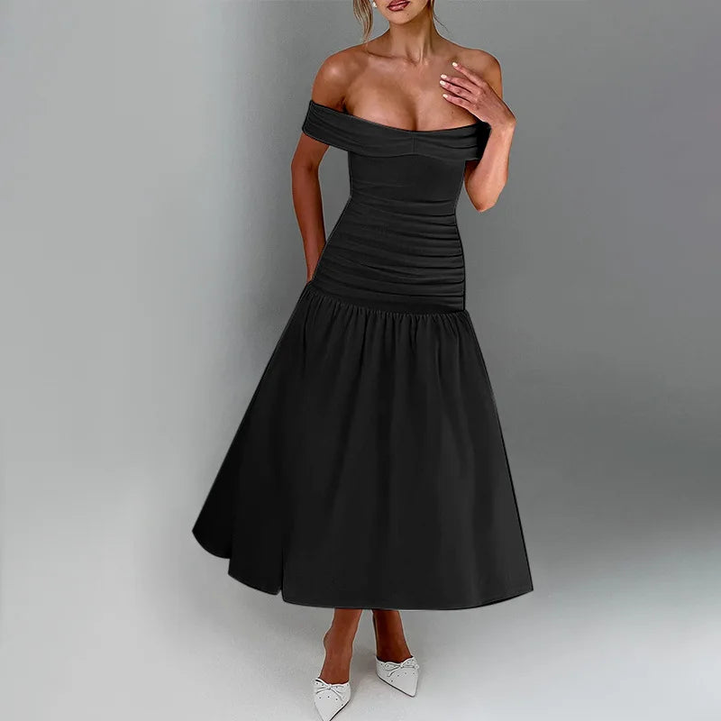 Valentina Midi Dress – Black