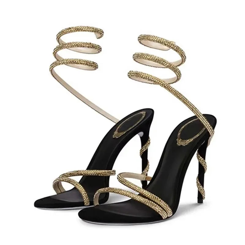 Emerald Crystal Heels