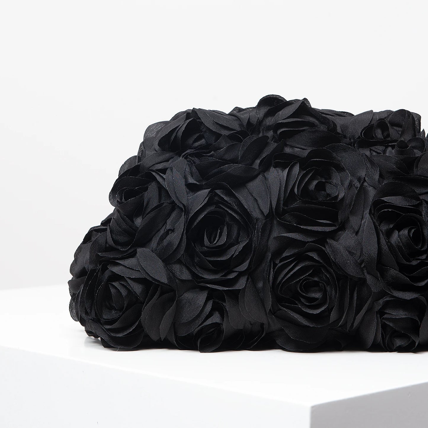 Rosabella Rose Clutch - Black