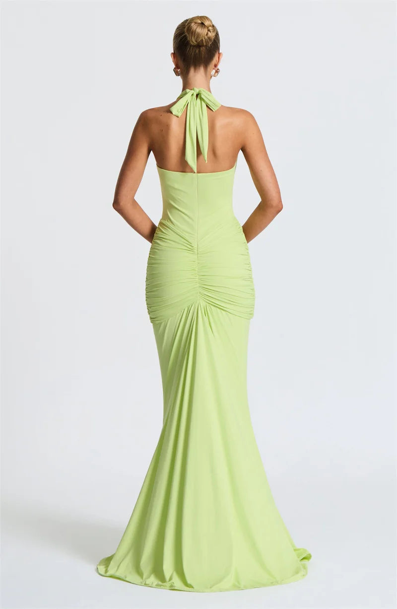 Verona Maxi Dress - Lime Green