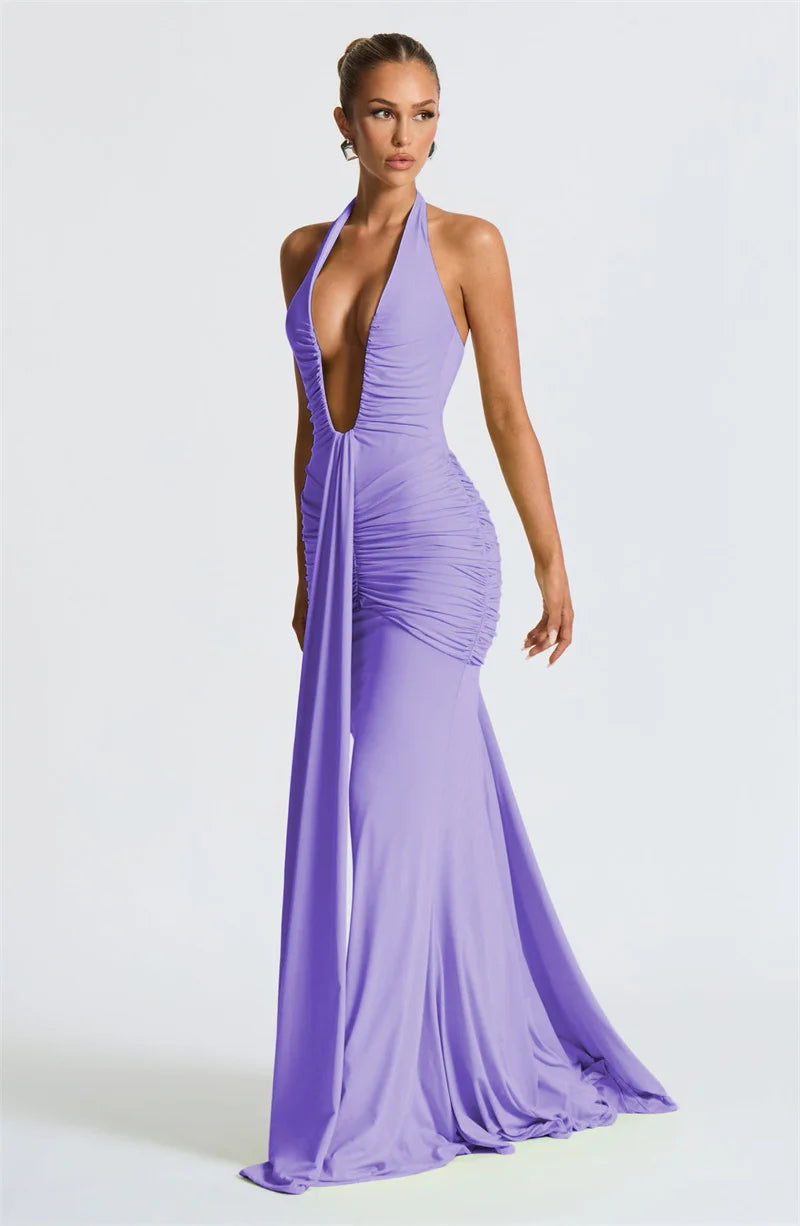 Verona Maxi Dress - Purple Allure