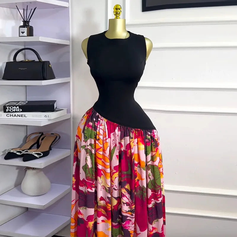 Kalea Color Splash Maxi Dress