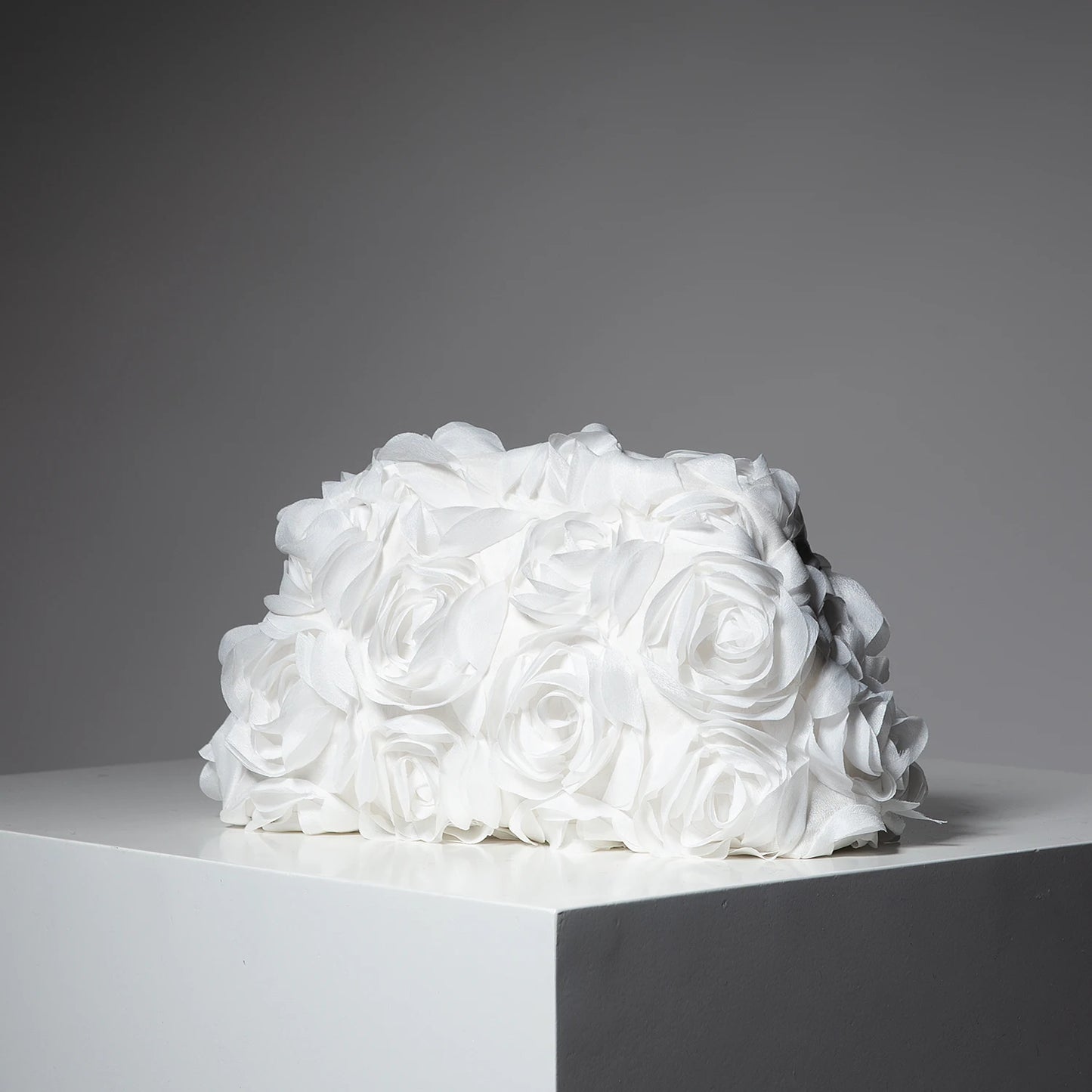Rosabella Rose Clutch – White