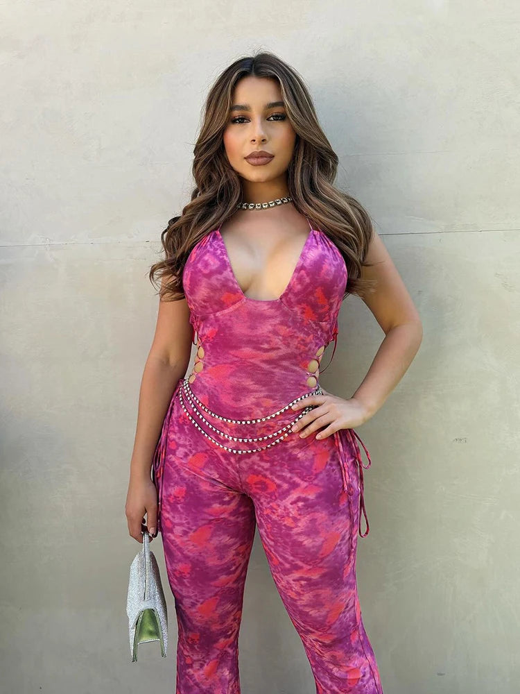 Flora Backless Jumpsuit