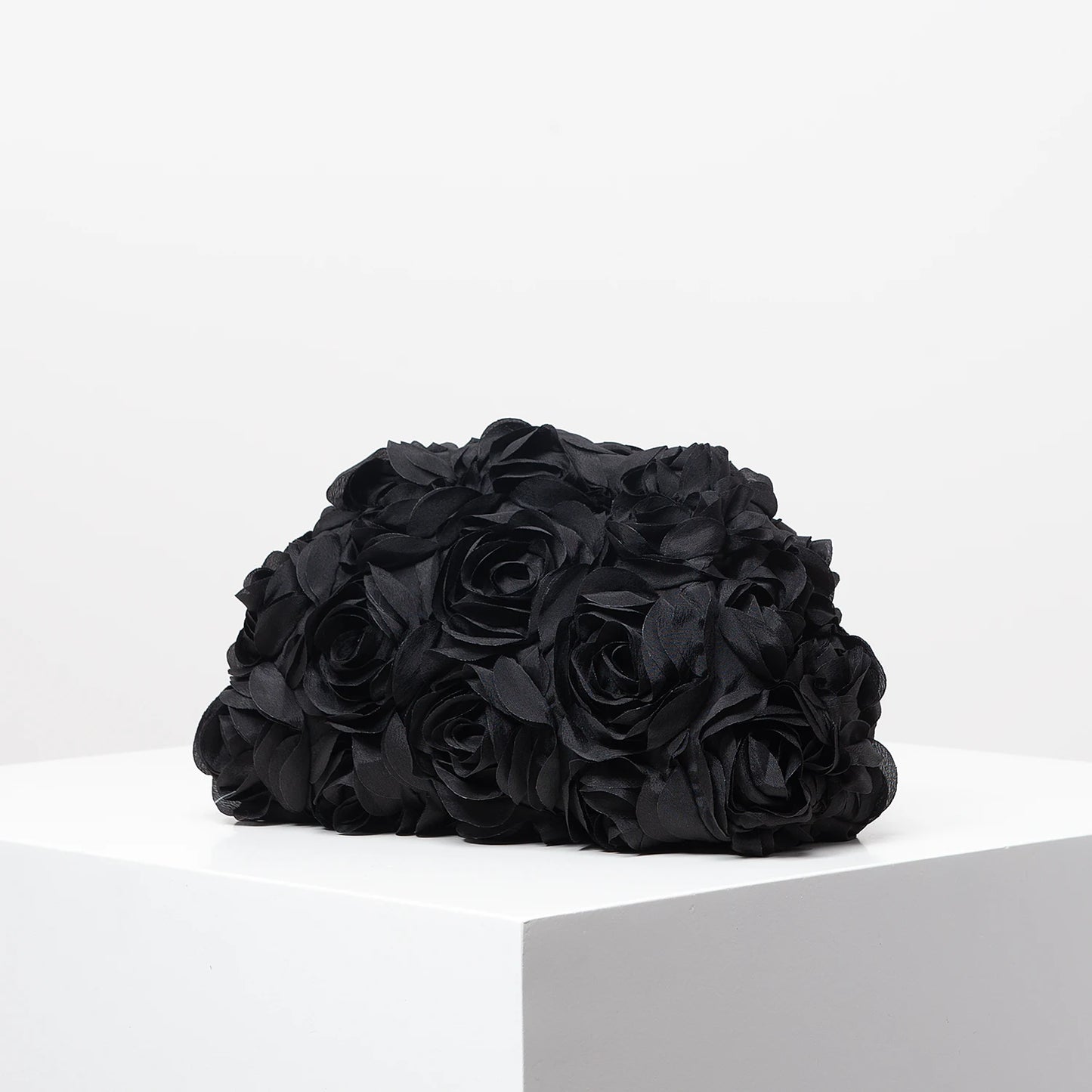 Rosabella Rose Clutch - Black