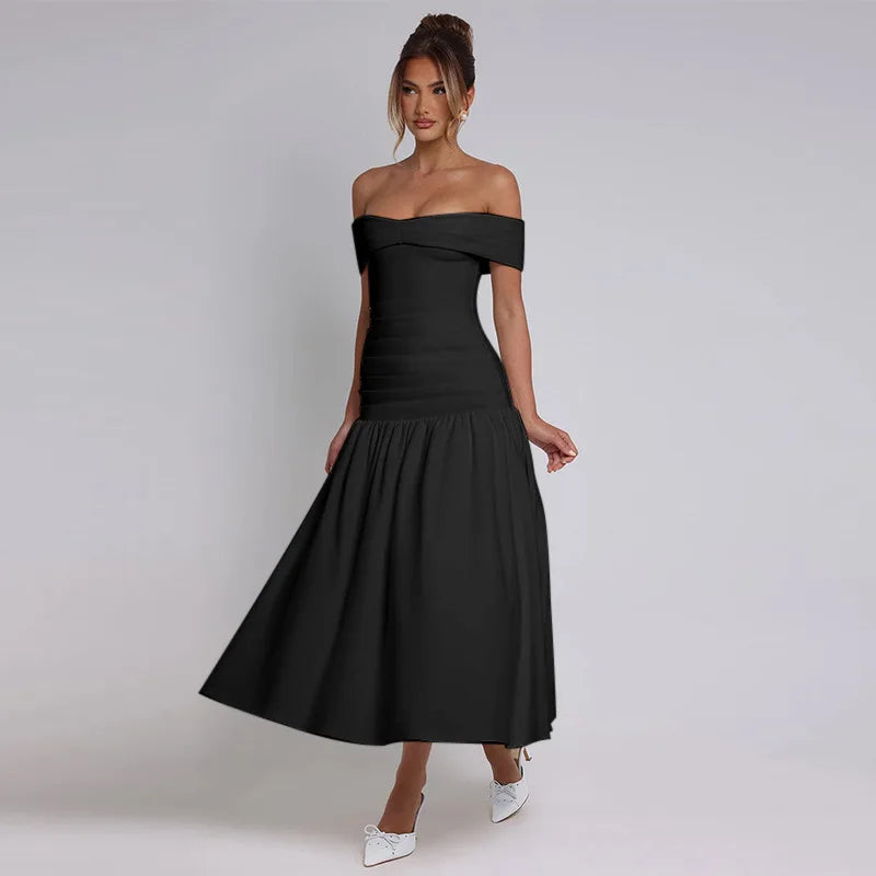 Valentina Midi Dress – Black