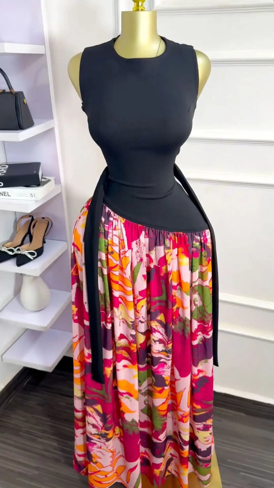 Kalea Color Splash Maxi Dress
