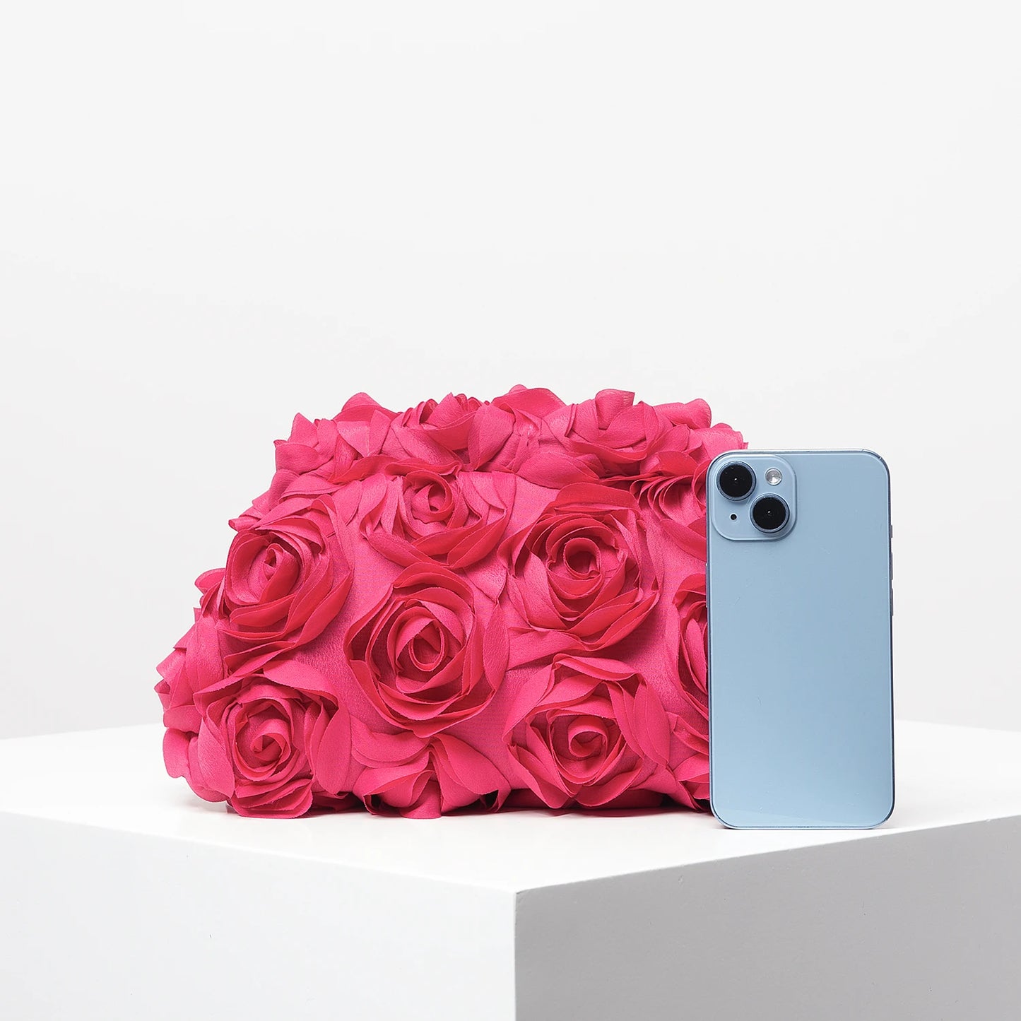 Rosabella Rose Clutch - Rose Red