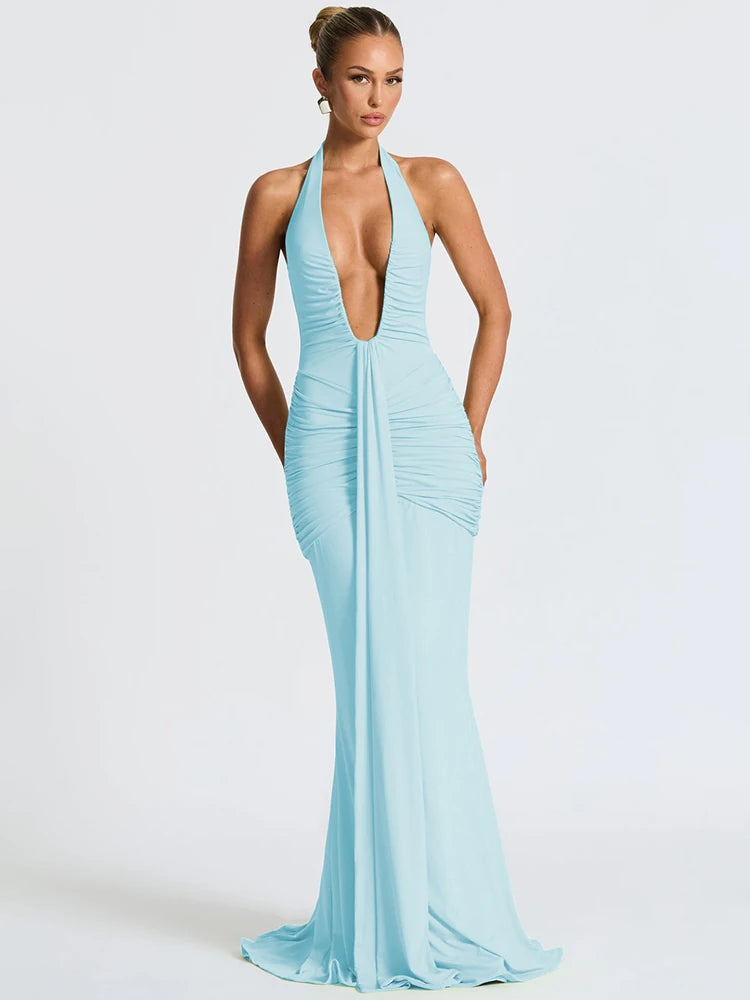 Verona Maxi Dress - Icy Blue