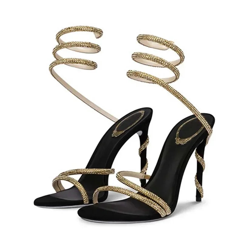 Emerald Crystal Heels