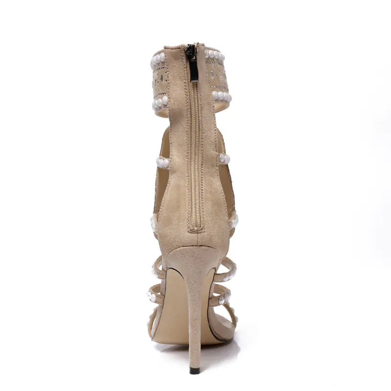 Mabel Gladiator Crystal Heels
