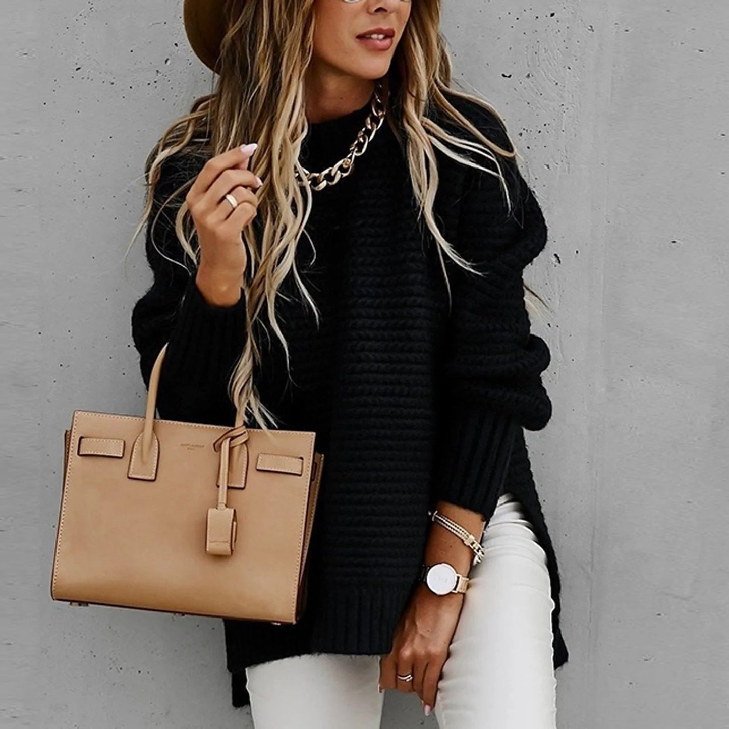 Leeya High Neck Pullover