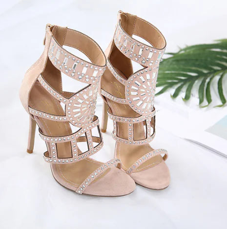 Mabel Gladiator Crystal Heels