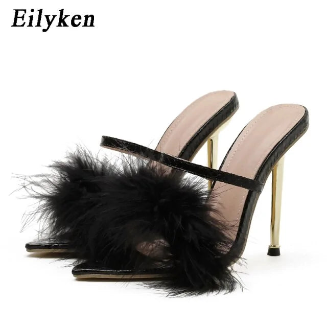 Willow Pointed Toe Slipper heels