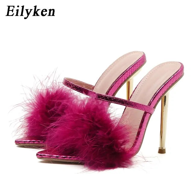 Willow Pointed Toe Slipper heels