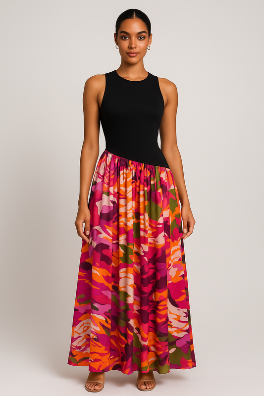 Kalea Color Splash Maxi Dress