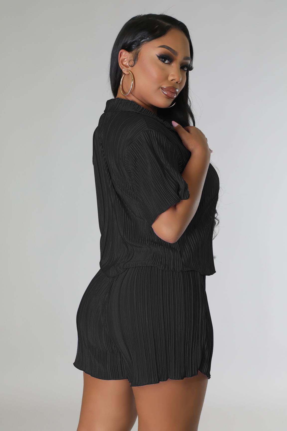 Luxe Pleated Two-Piece Lounge Set – Multiple Colors