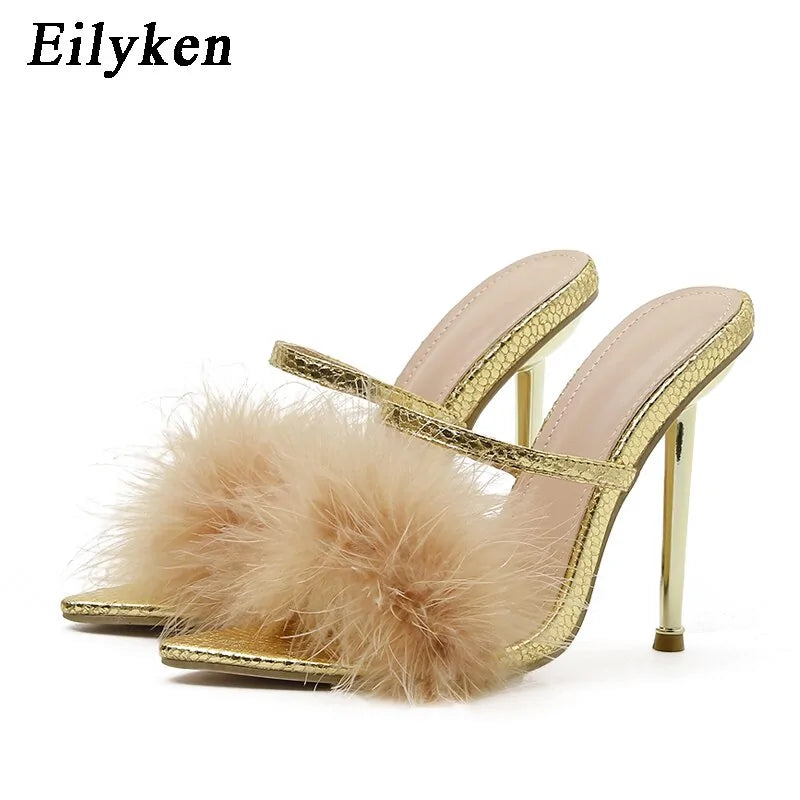 Willow Pointed Toe Slipper heels