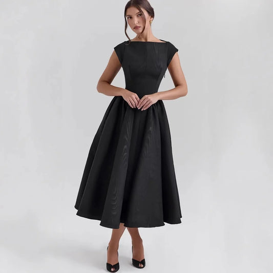 Vienna Midi Dress - Black