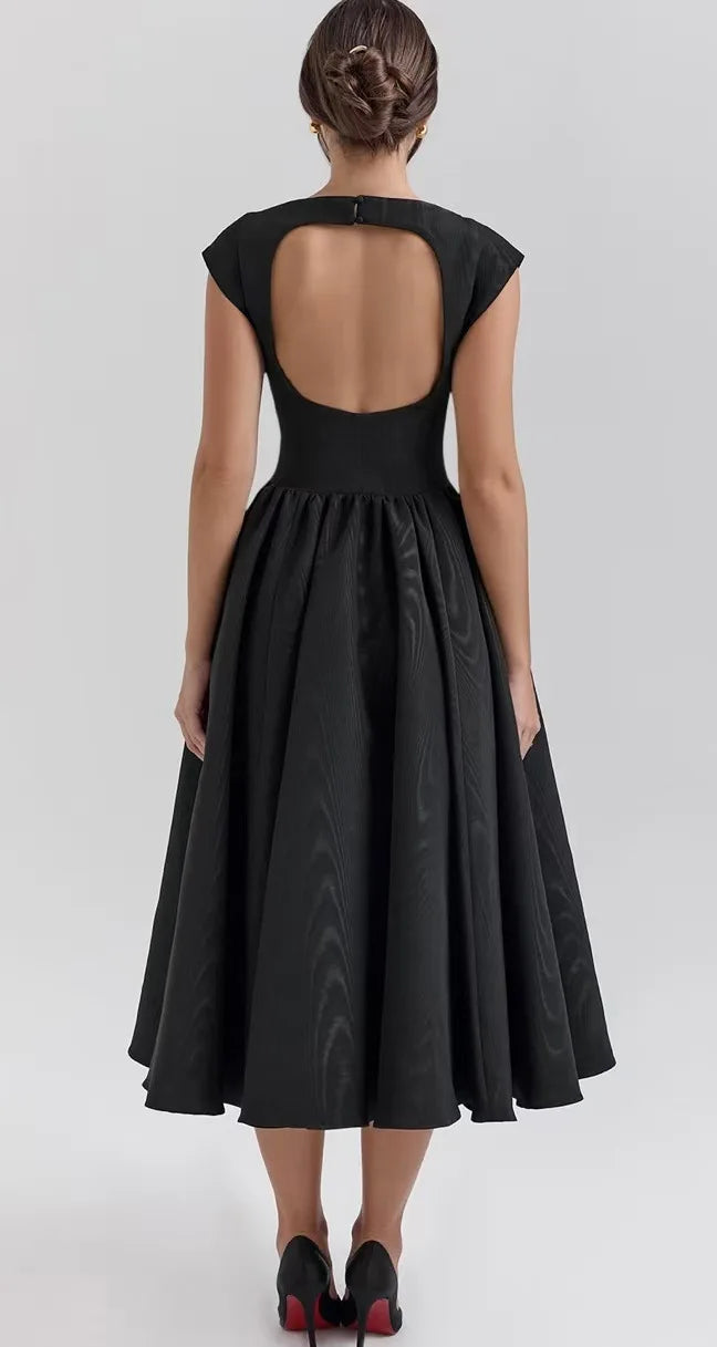 Vienna Midi Dress - Black