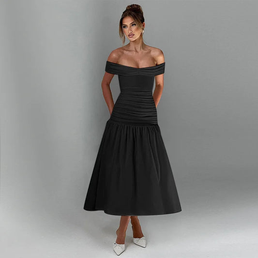 Valentina Midi Dress – Black