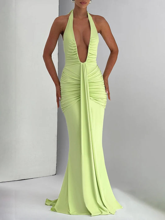 Verona Maxi Dress - Lime Green