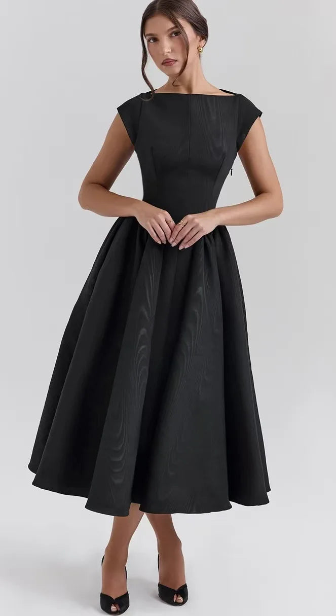Vienna Midi Dress - Black