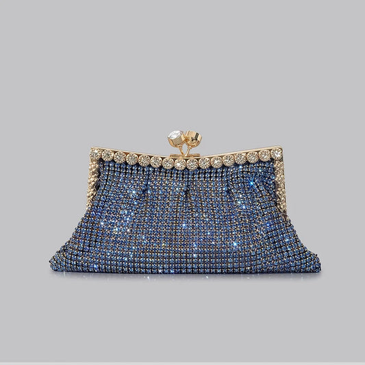 Celina Crystal Clutch Bag - Blue Sapphire