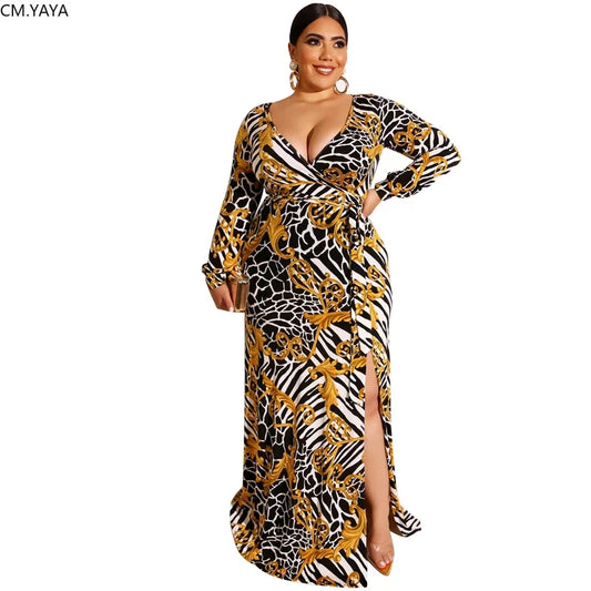 "Chic & Stylish Plus Curvy Maxi Dress for Autumn