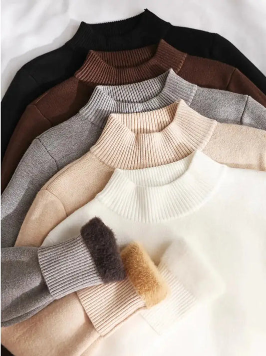 Thick Elastic Turtleneck